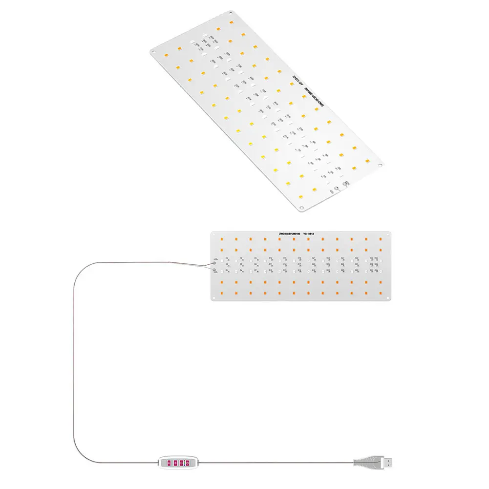 Ultra-Thin Panel Grow Lights USB Full Spectrum Grow Lights with Timer LED Phyto Lamp Dimmable for Indoor Plants