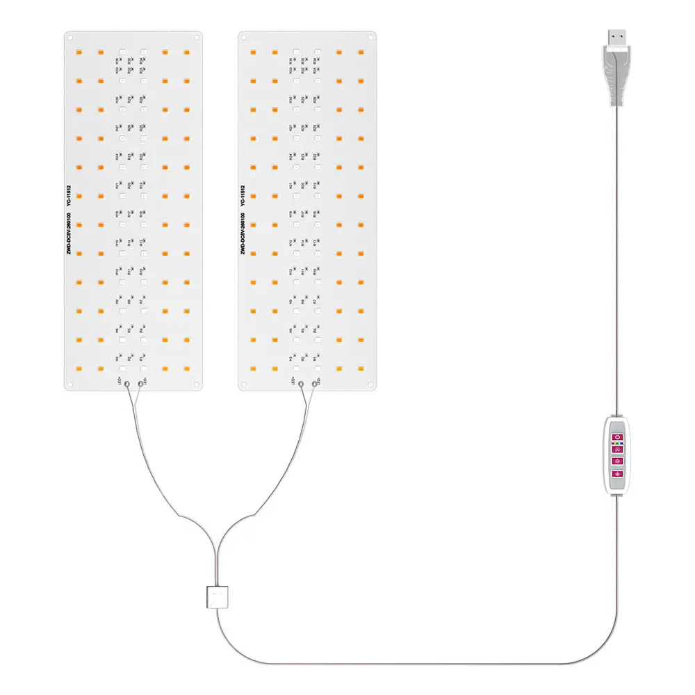 Ultra-Thin Panel Grow Lights USB Full Spectrum Grow Lights with Timer LED Phyto Lamp Dimmable for Indoor Plants
