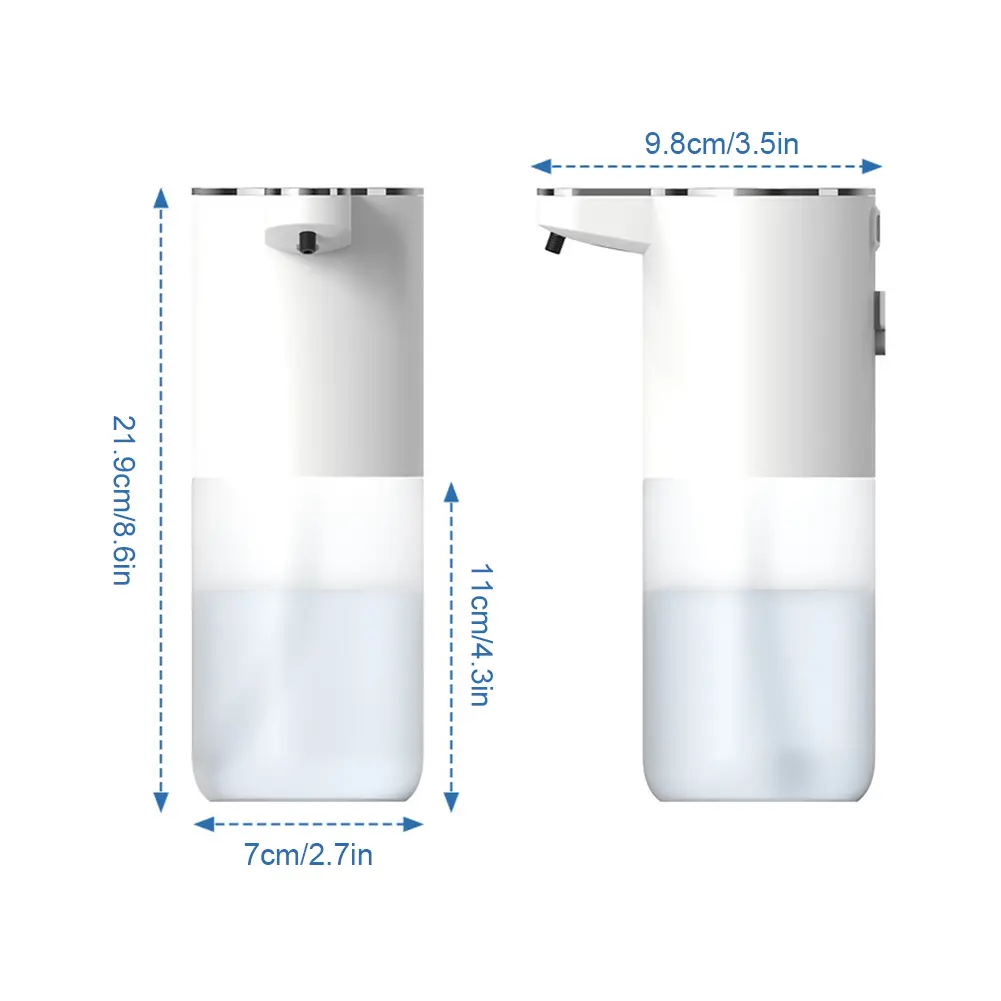 400ML Touchless Automatic Soap Foam Dispenser USB Rechargeable Foam Hand Washer Machine Bathroom Infrared Sensor Soap Dispenser
