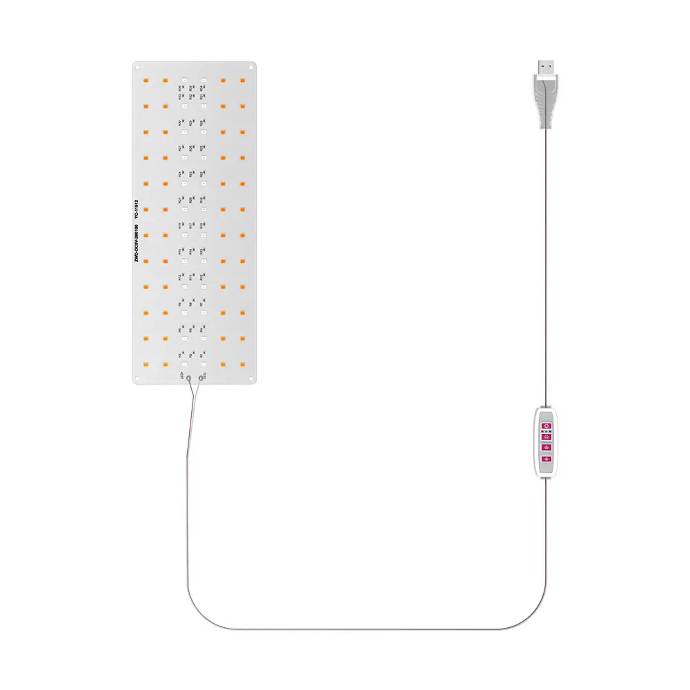Ultra-Thin Panel Grow Lights USB Full Spectrum Grow Lights with Timer LED Phyto Lamp Dimmable for Indoor Plants