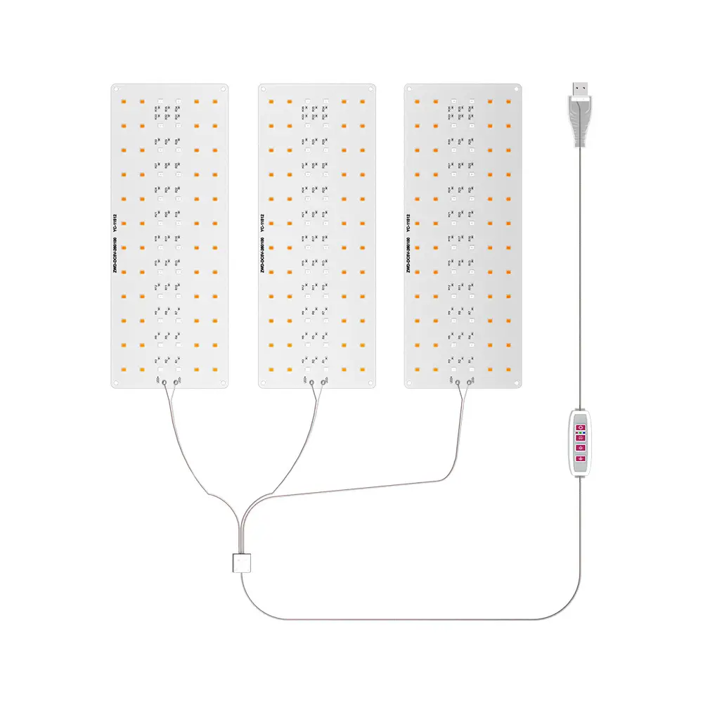 Ultra-Thin Panel Grow Lights USB Full Spectrum Grow Lights with Timer LED Phyto Lamp Dimmable for Indoor Plants