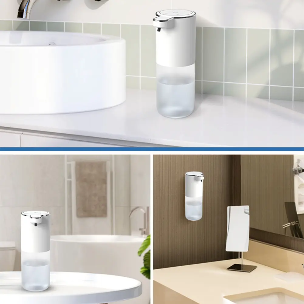 400ML Touchless Automatic Soap Foam Dispenser USB Rechargeable Foam Hand Washer Machine Bathroom Infrared Sensor Soap Dispenser