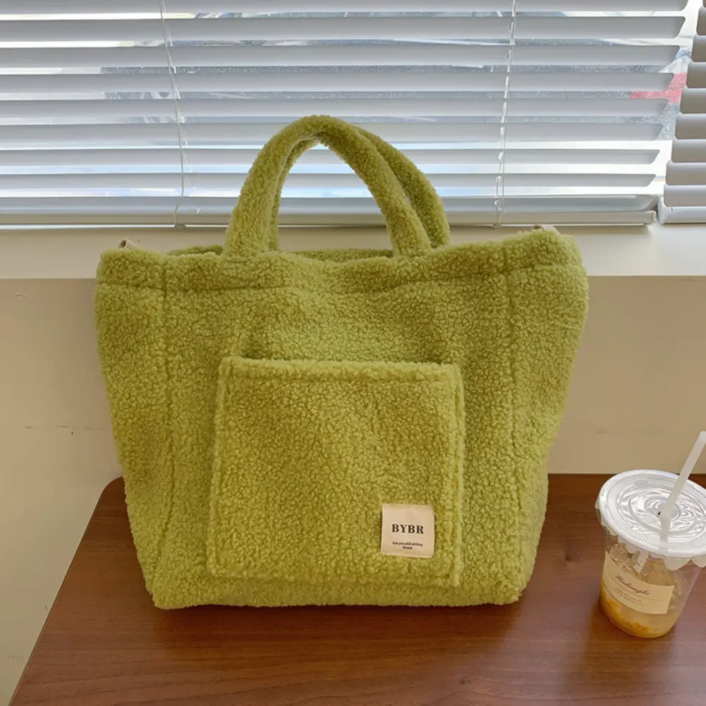 Winter Messenger Bags Soft Plush Shoulder Crossbody Bag Large Capacity Messenger Handbag Lamb Down Travel Street Ladies Hand Bag