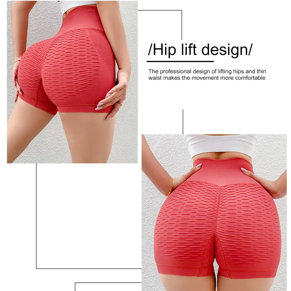 Workout Shorts for Women Butt Lifting Exercise Fitness Shorts High Waisted Tummy Control for Workout Gym Yoga Running