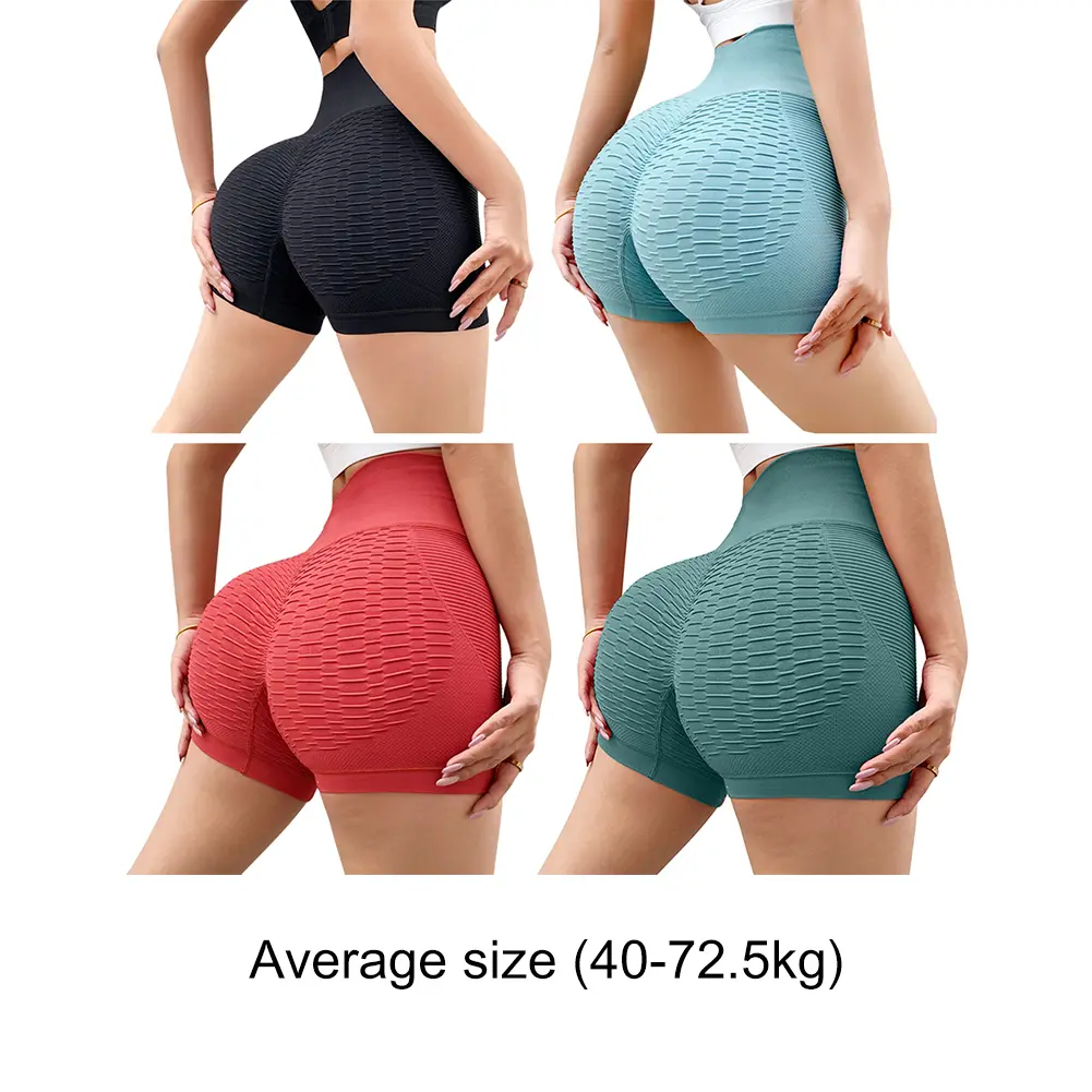 Workout Shorts for Women Butt Lifting Exercise Fitness Shorts High Waisted Tummy Control for Workout Gym Yoga Running
