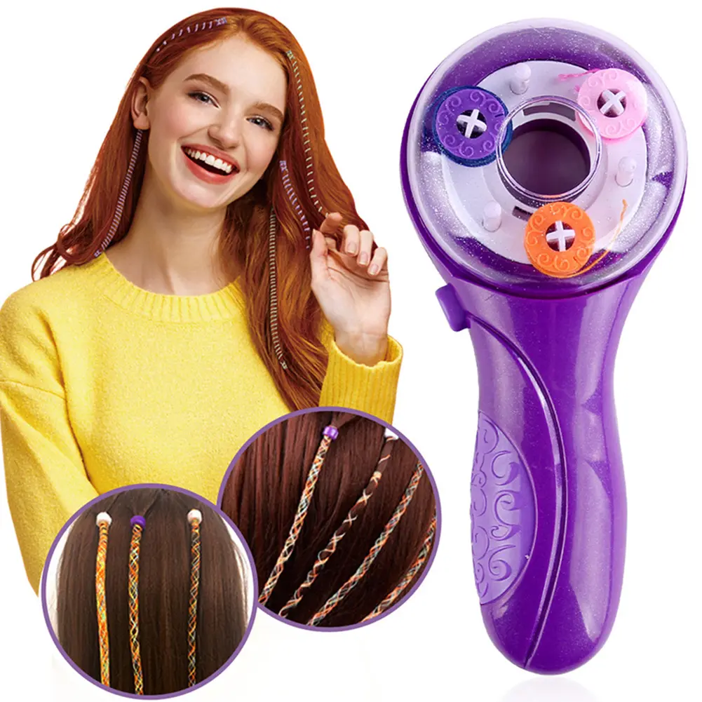Hair Twister Machine Styling DIY Tool with Hair Hook Rubber Band Hair Braider Machine Twister Hairstyle Tools Kit for Teen Girls