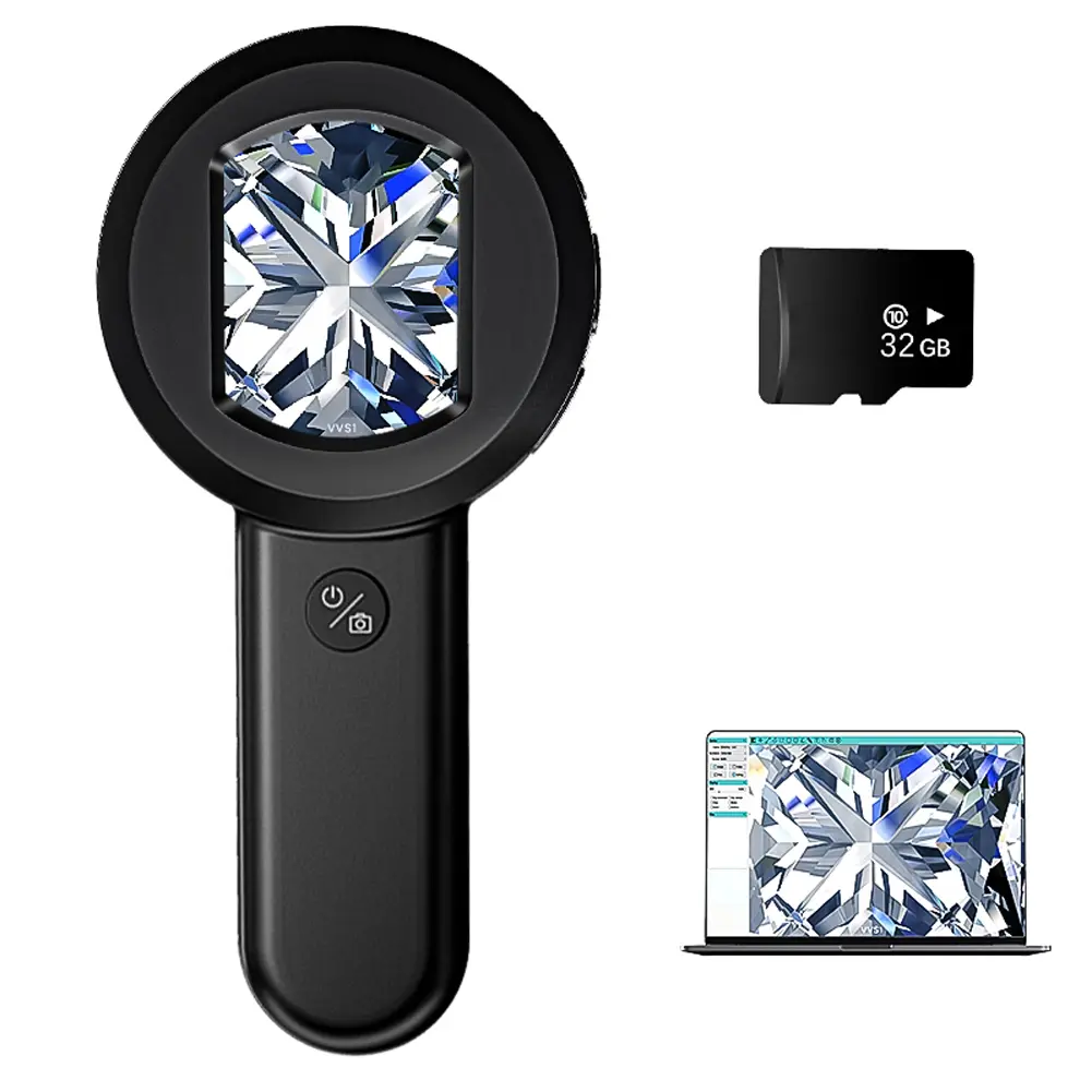 50X Handheld Magnifying Glass with 8 LED Light Rechargeable Portable Magnifier for Seniors Low Vision Books Detailed Inspection