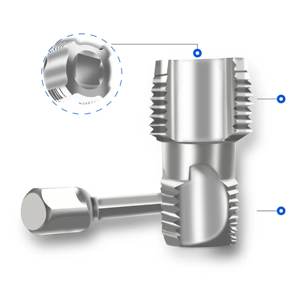 3/2/1pcs 4 Points 6 Points PPR Water Pipe Internal Thread Opener Tapered Tap Thread Opener Plumbing Tools for PVC Plastic Pipe