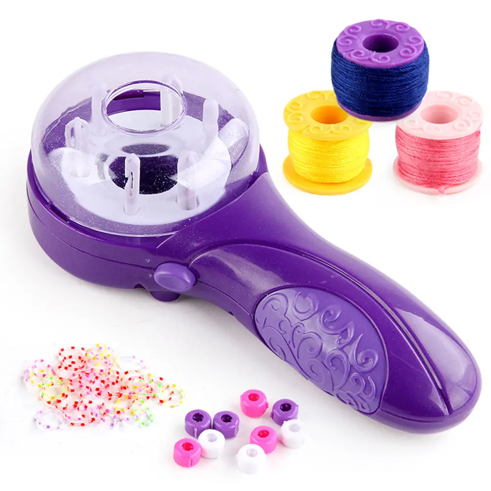 Hair Twister Machine Styling DIY Tool with Hair Hook Rubber Band Hair Braider Machine Twister Hairstyle Tools Kit for Teen Girls