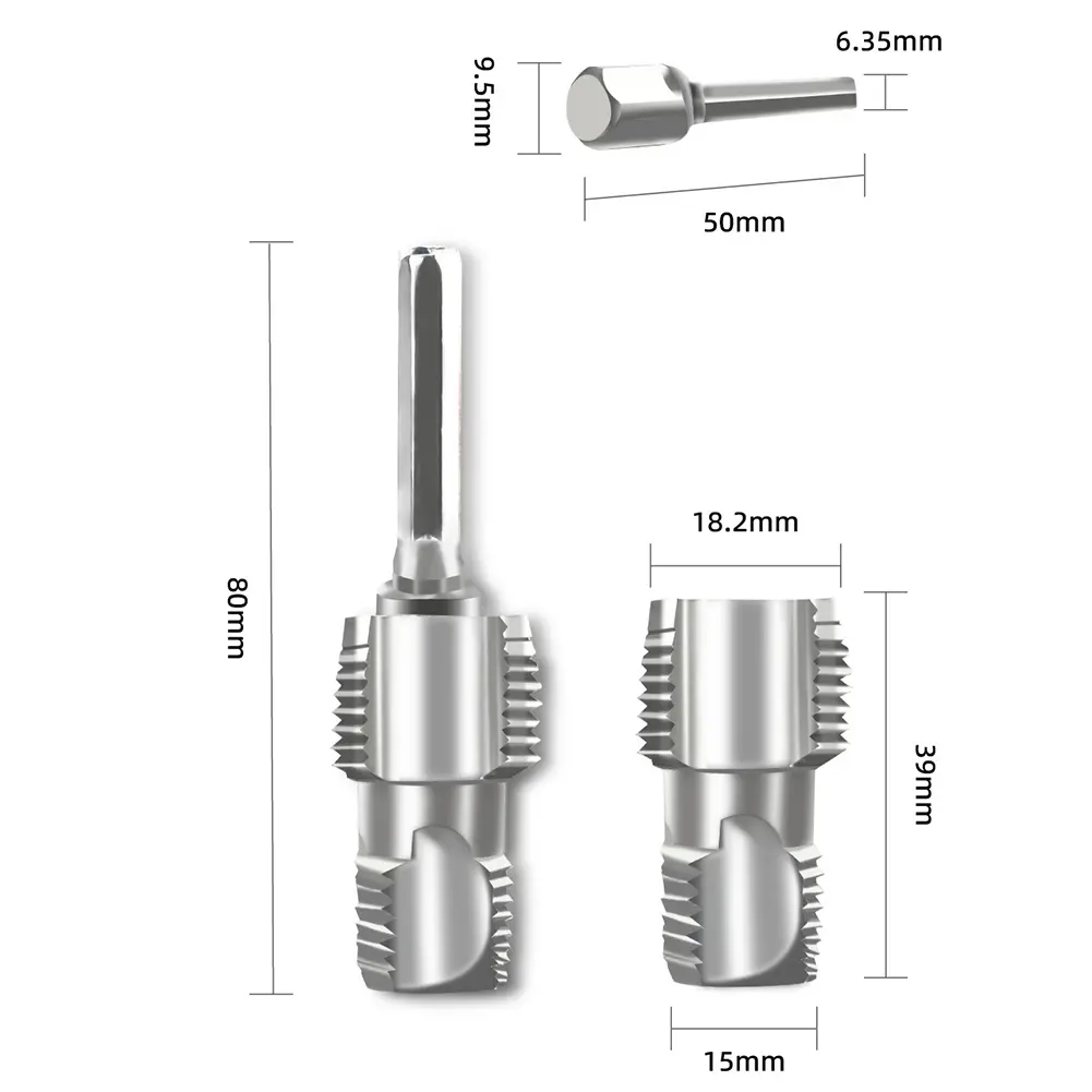 3/2/1pcs 4 Points 6 Points PPR Water Pipe Internal Thread Opener Tapered Tap Thread Opener Plumbing Tools for PVC Plastic Pipe