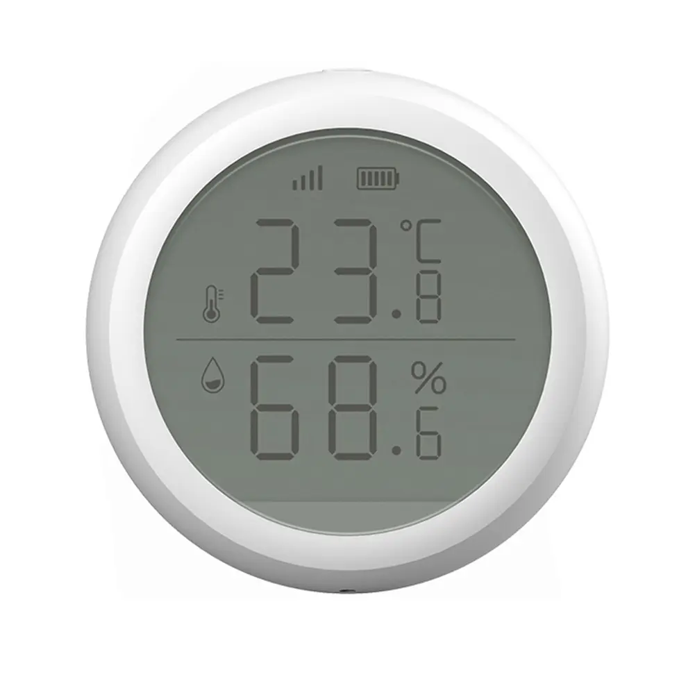 Tuya ZigBee Wireless Smart Temperature and Humidity Detector Indoor Humidity Detector Multiple Temperature Modes Hygrometer