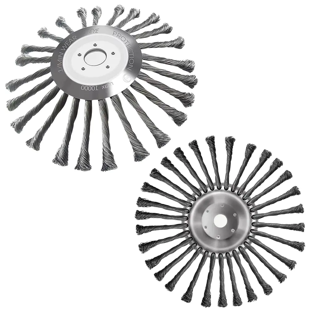 10inch Knot Steel Wire Grass Trimmer Head Universal Garden Weeding Brush Removal Rust Rotary Weed Brush Garden Tool Accessories