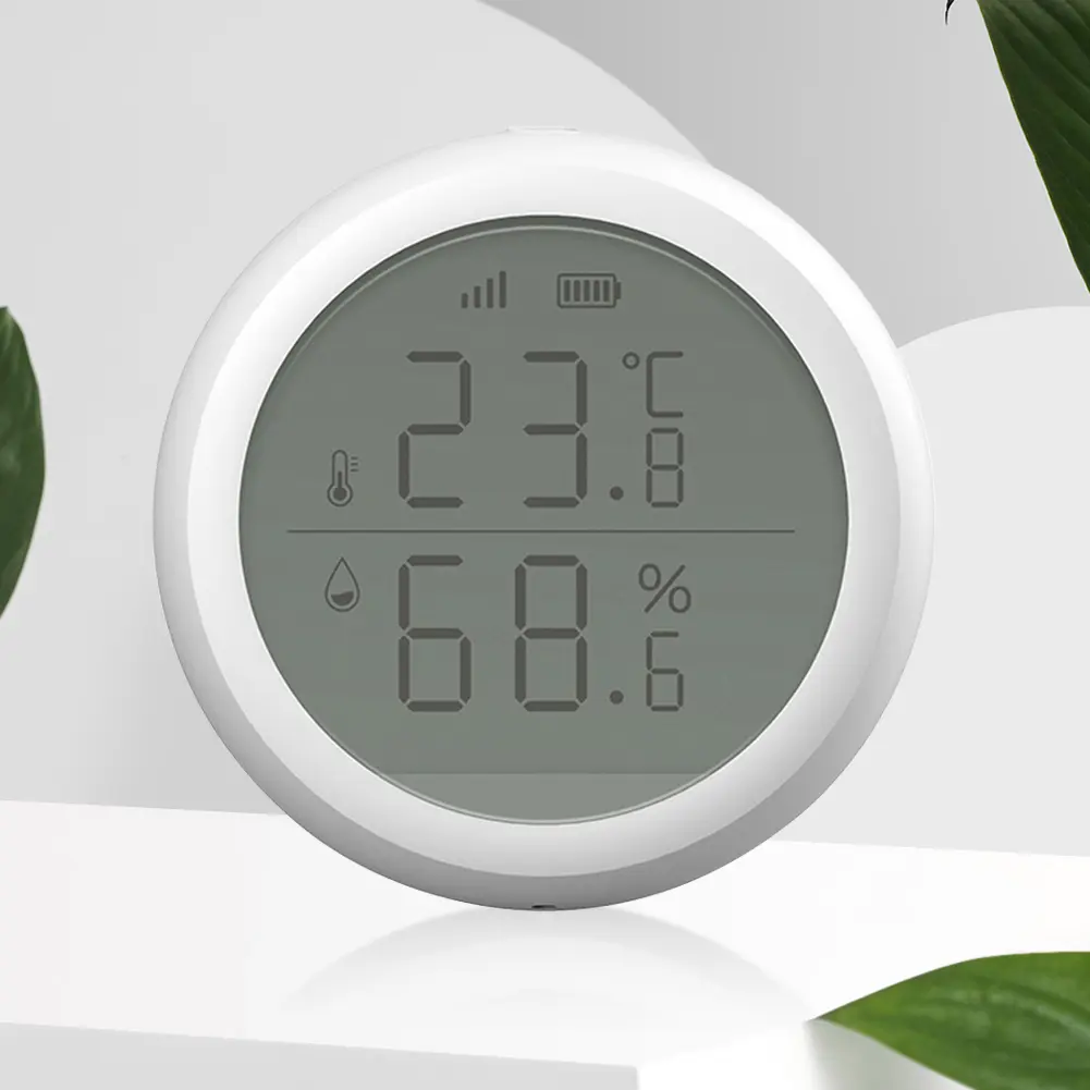 Tuya ZigBee Wireless Smart Temperature and Humidity Detector Indoor Humidity Detector Multiple Temperature Modes Hygrometer