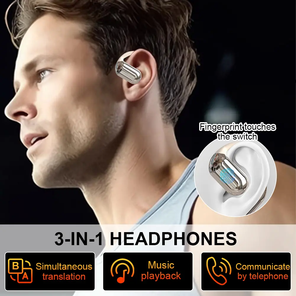 Wireless BT Translation Earbuds Real Time 144 Languages Translation Headphones 3-in-1 for Travel Business and Learning
