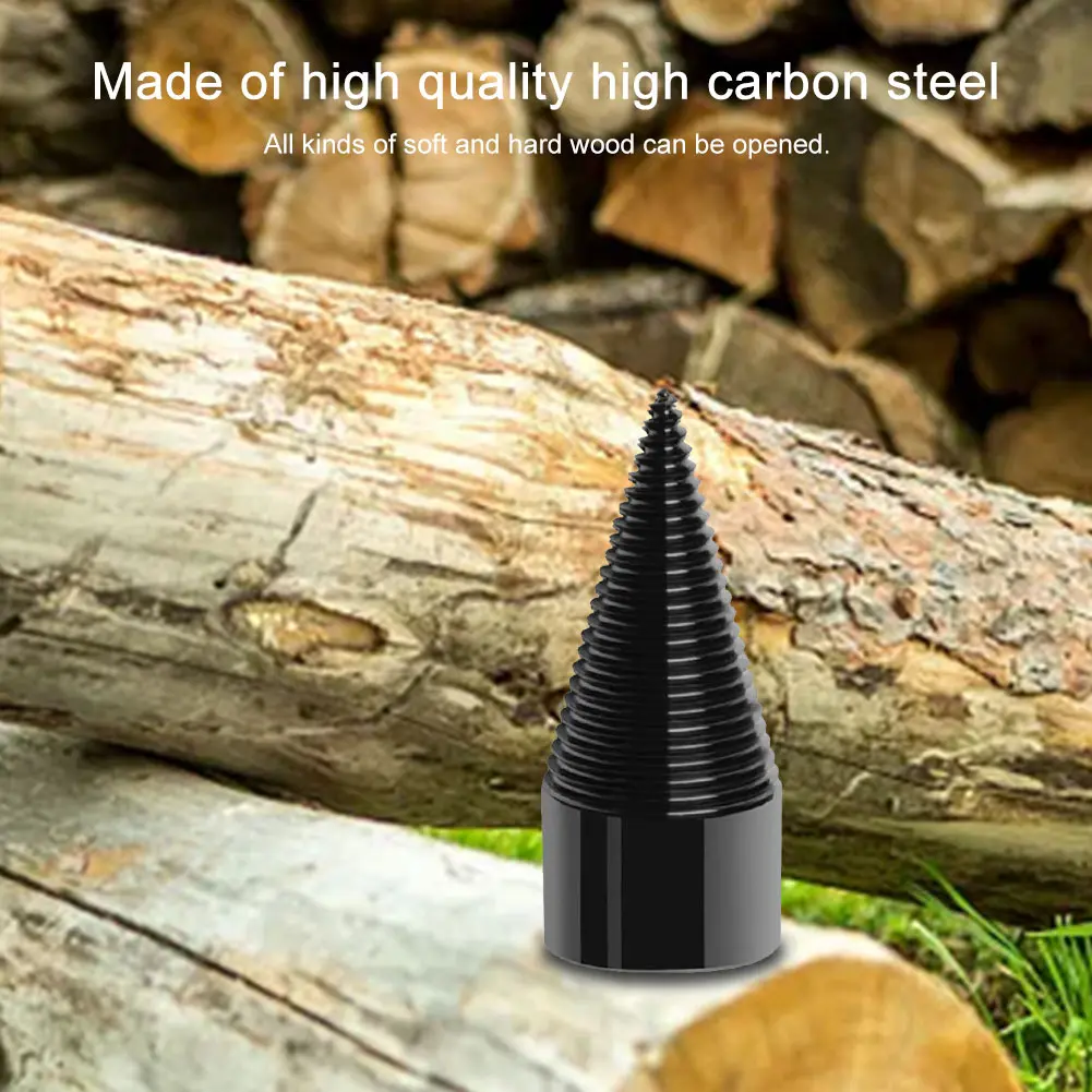 Heavy Duty Drill Screw Cone Driver 45mm 50mm Wood Splitting Cone Bits Wood Splitting Drill Bit Set for Electric and Hand Drills