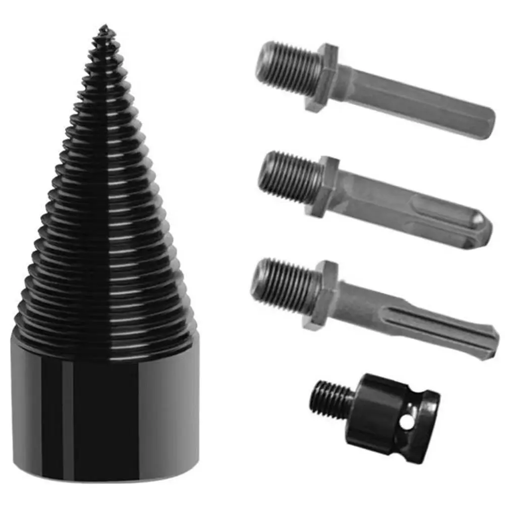 Heavy Duty Drill Screw Cone Driver 45mm 50mm Wood Splitting Cone Bits Wood Splitting Drill Bit Set for Electric and Hand Drills