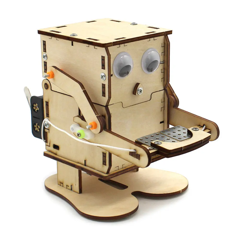 Robot Eating Coin DIY Model Teaching Learning STEM Project for Students Kids Learning Laboratory Toys Children DIY Assemble