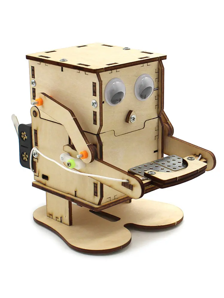 Robot Eating Coin DIY Model Teaching Learning STEM Project for Students Kids Learning Laboratory Toys Children DIY Assemble