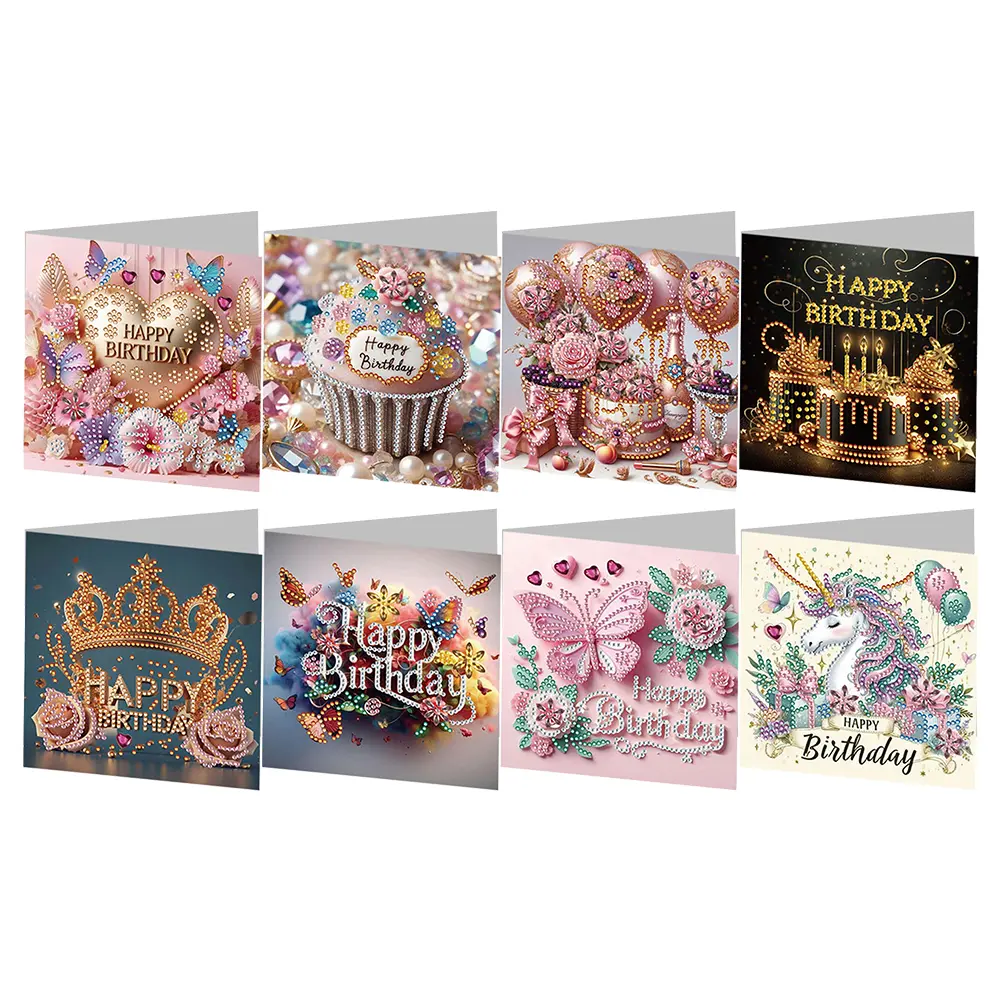 Diamond Art Cards Handmade Diamond Painting Gift Card Diamond Painting Christmas Cards Arts Crafts for Birthday Thanksgiving Day