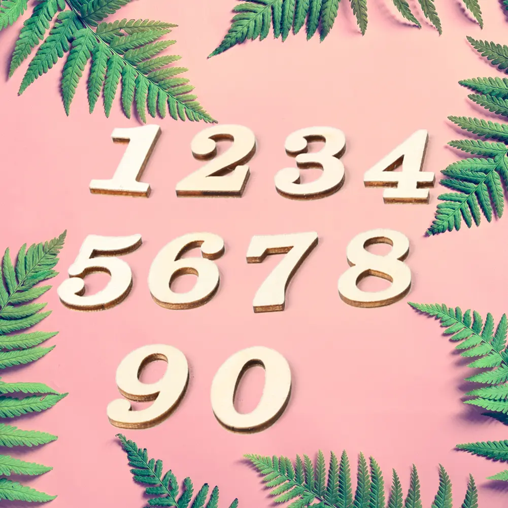 10pcs/Pack Wooden Digital Number Art Craft DIY Home Decoration Photography Props