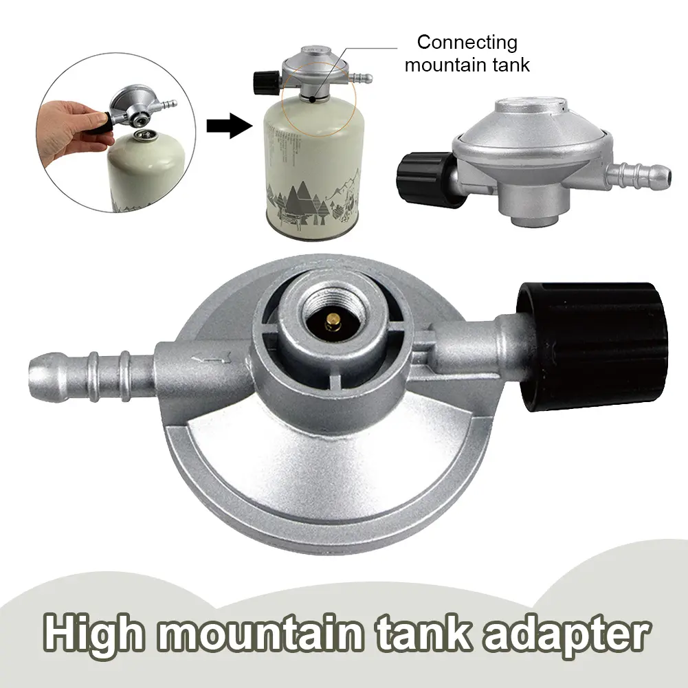 Low Pressure Gas Regulator Adjustable Propane Tank Connection Kit Barb Hose Connection 7/16 Inch for Camping Stove Grill Heater