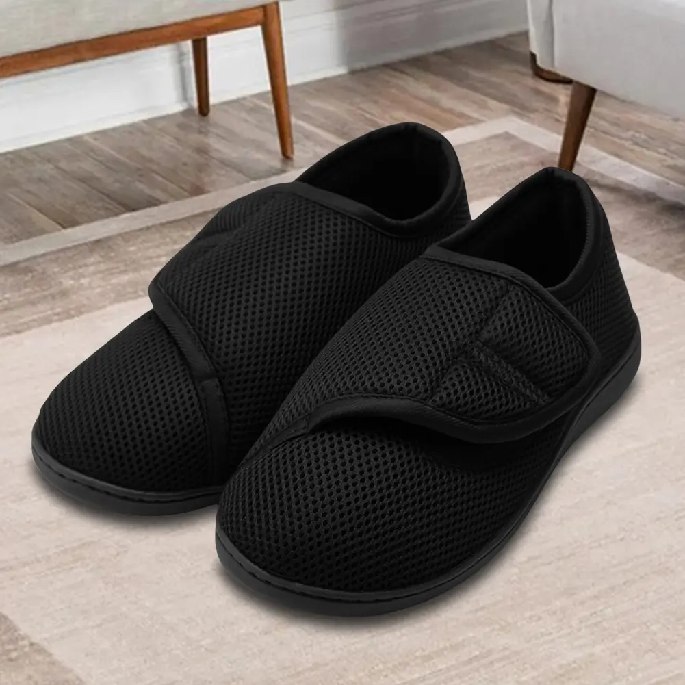 Unisex Diabetic Shoes Wide Walking Shoes Non-Slip Slip-On Orthopedic Shoes Plush Lining Lightweight Edema Sneakers for Elderly