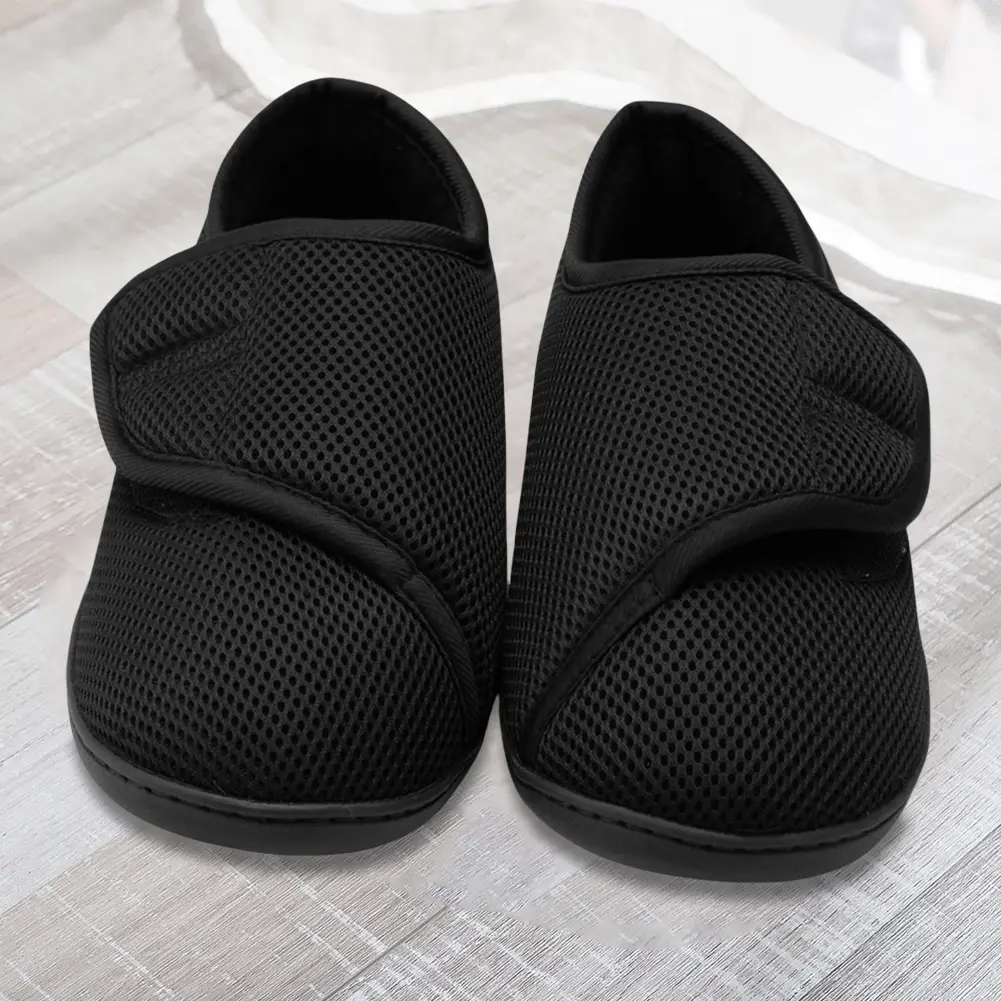 Unisex Diabetic Shoes Wide Walking Shoes Non-Slip Slip-On Orthopedic Shoes Plush Lining Lightweight Edema Sneakers for Elderly