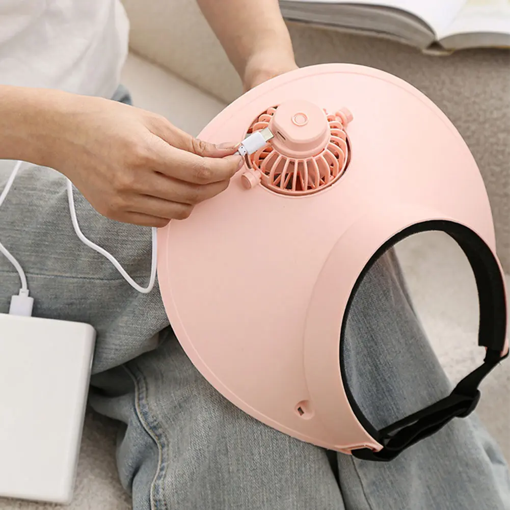 Summer Sun Hats with Fan Three Temp Settings Empty Top Cap Breathable Cooling Fan Hat for Women for Sun Protection and Outdoor