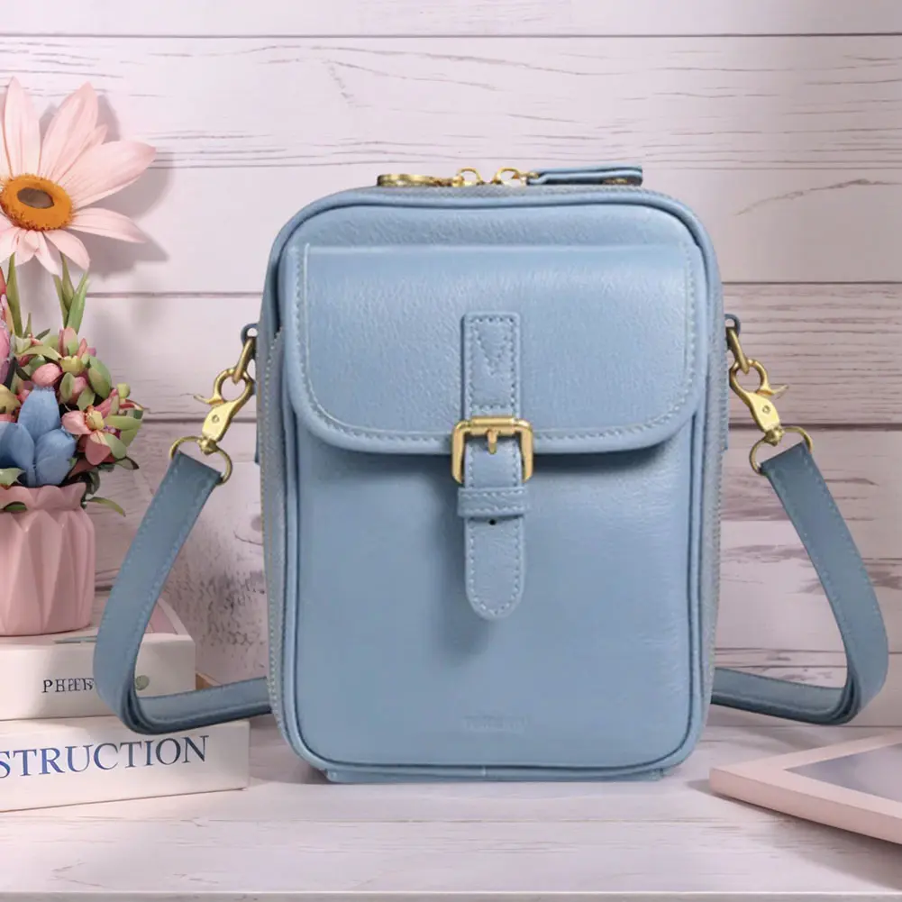 Women Small Crossbody Cell Phone Bag Card Slot Zipper Crossbody Wallet PU Lightweight Fashion Shoulder Bag With Adjustable Strap