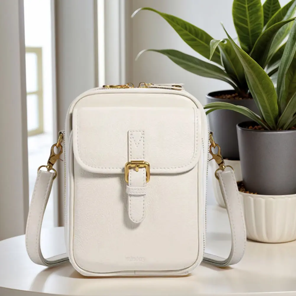 Women Small Crossbody Cell Phone Bag Card Slot Zipper Crossbody Wallet PU Lightweight Fashion Shoulder Bag With Adjustable Strap