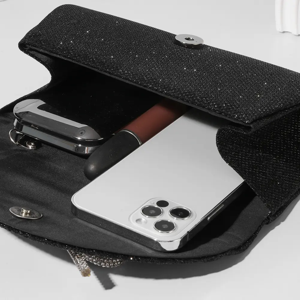 Clutch Purse for Women Bow Formal Handbag Satin Sparkly Satchel Purse Wedding Party Prom Purse