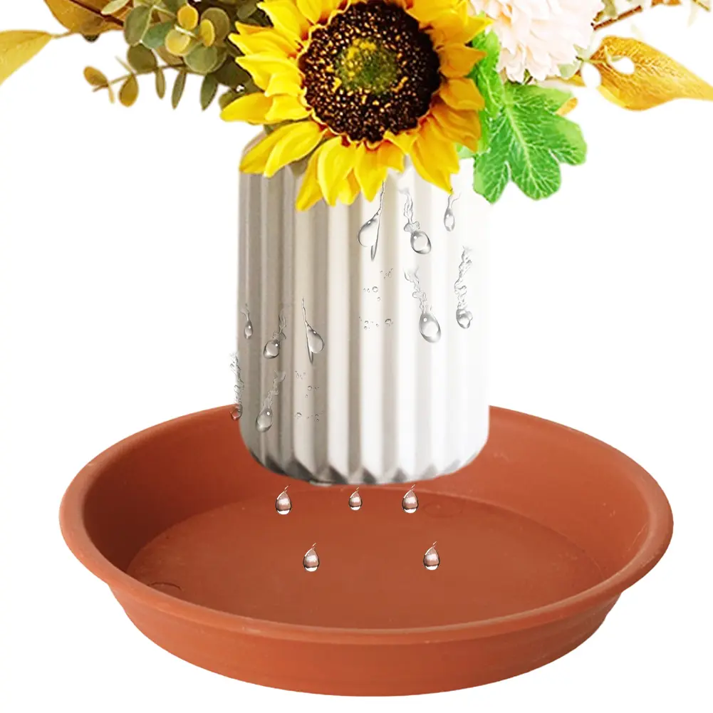 5pcs Garden Durable Plastic Plant Pot Saucer Flower Pot Tray Round Flower Bonsai Pots Trays Accessories for Indoor Outdoor