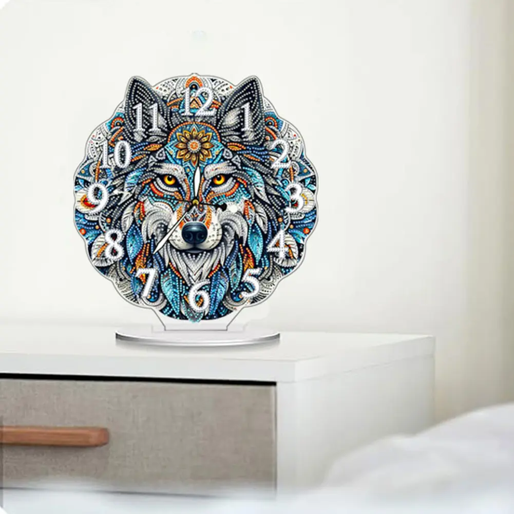 Acrylic Special Shape Tree Of Life 5D Diamond Painting Clock Art Craft Diamond Art Clock Ornaments Kit Living Room Decoration