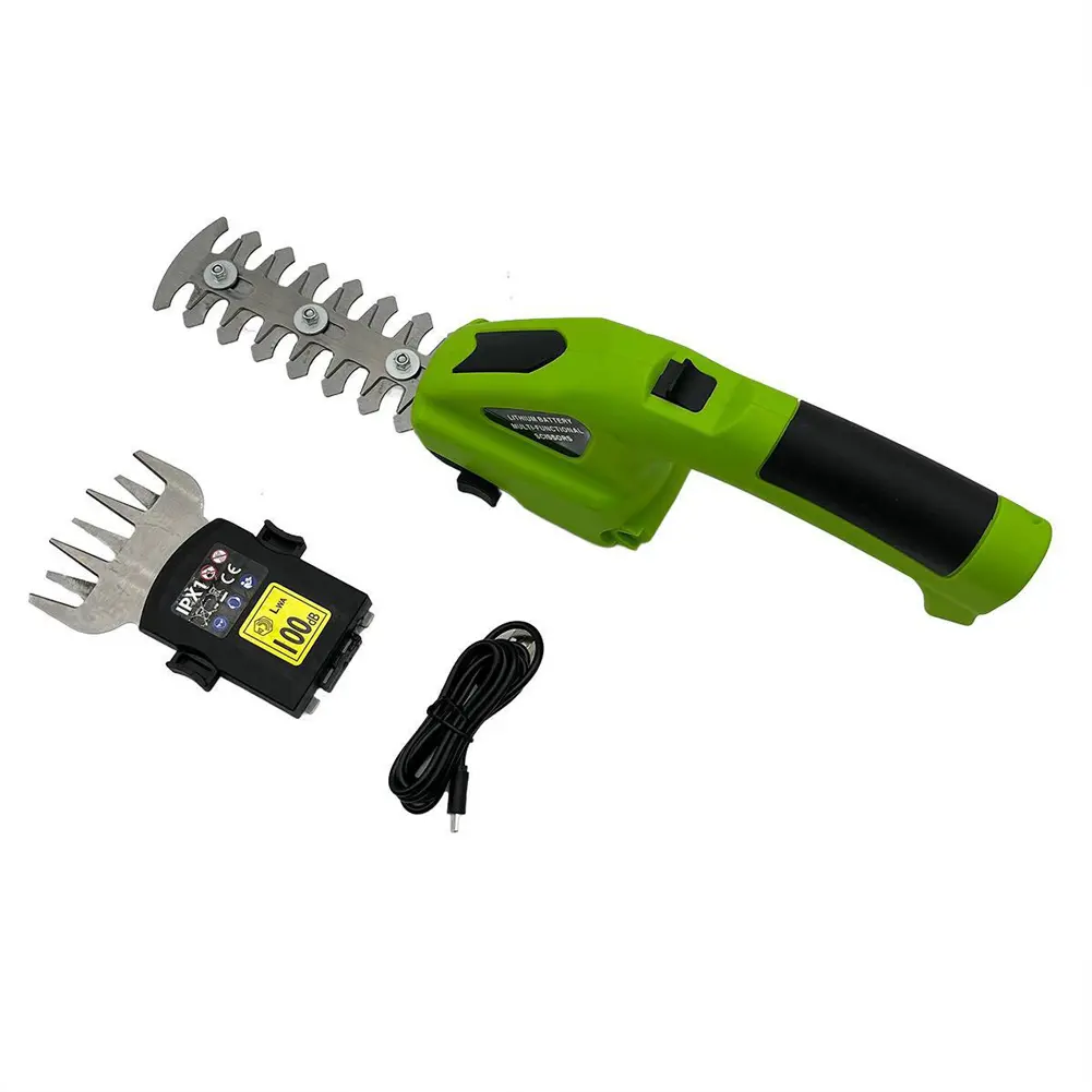 Lightweight Cordless Electric Hedge Trimmer and Grass Shear with 2000mAh Battery for Easy Outdoor Gardening