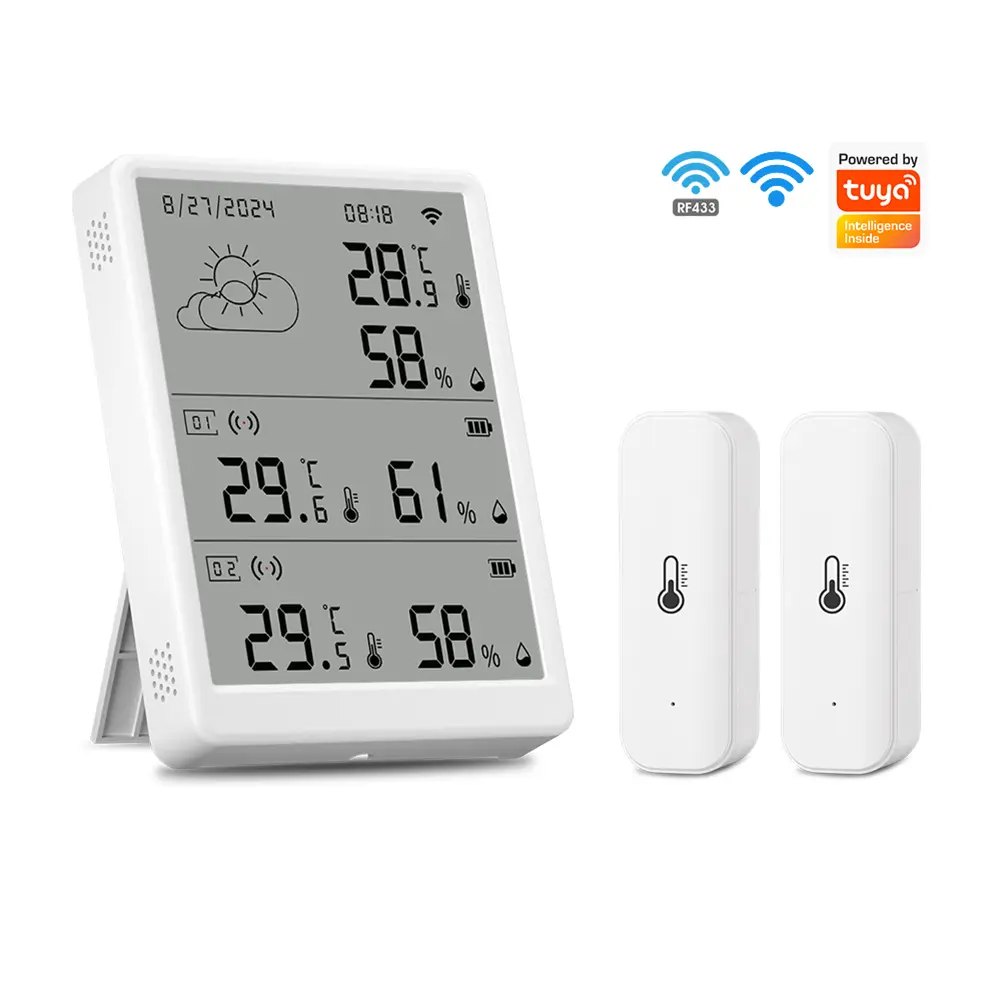 WiFi Weather Station Digital Room Thermometer Indoor Outdoor Hygrometer Wireless Weather Station for Indoor and Outdoor