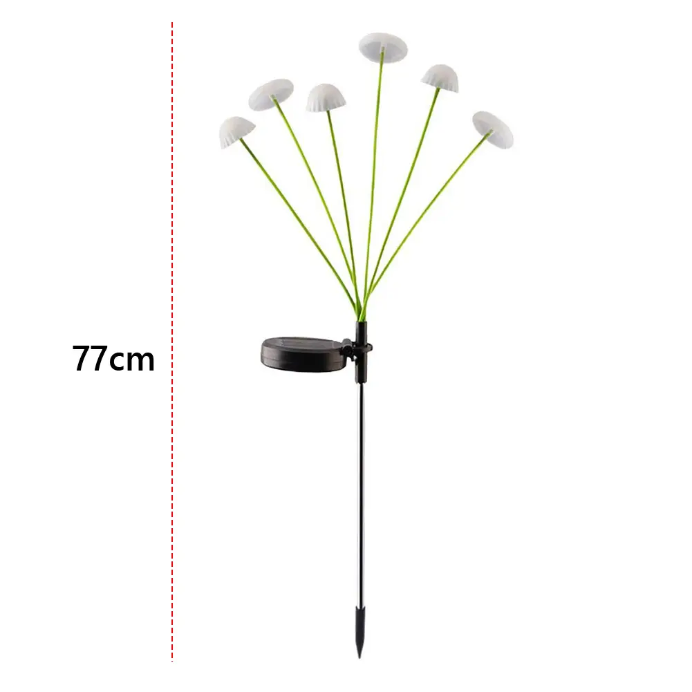 2/4Pcs Mushroom Garden Stake Light Auto On/Off Outdoor Mushroom LED Light Waterproof Decorative Landscape Light 6 Head for Yard