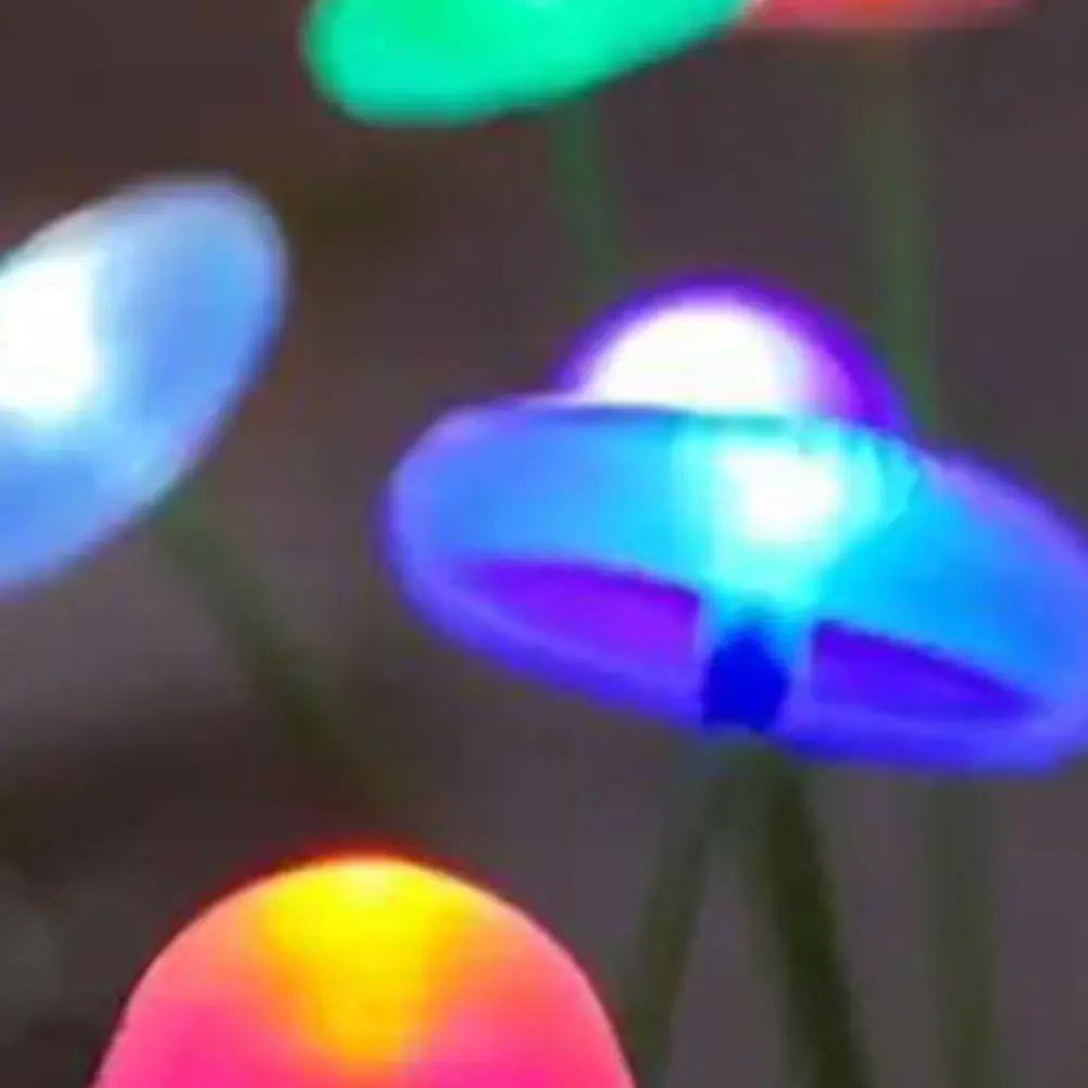 2/4Pcs Mushroom Garden Stake Light Auto On/Off Outdoor Mushroom LED Light Waterproof Decorative Landscape Light 6 Head for Yard