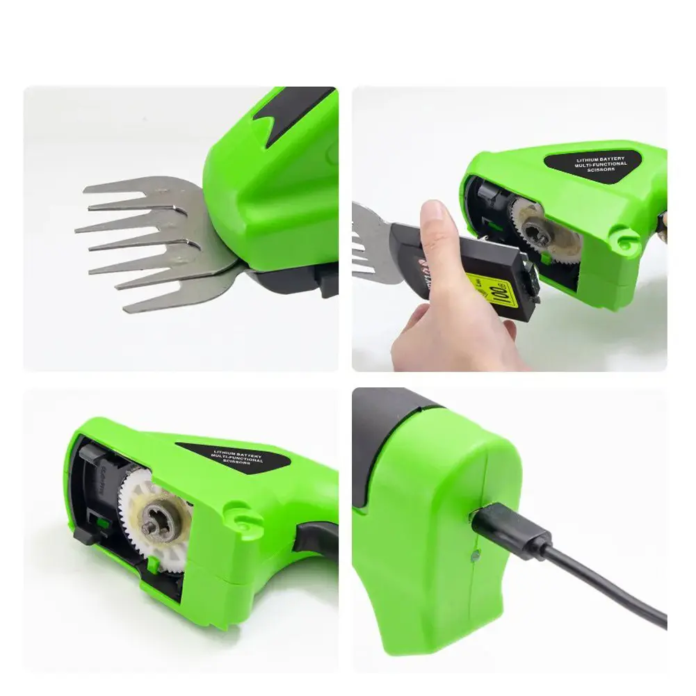 Lightweight Cordless Electric Hedge Trimmer and Grass Shear with 2000mAh Battery for Easy Outdoor Gardening