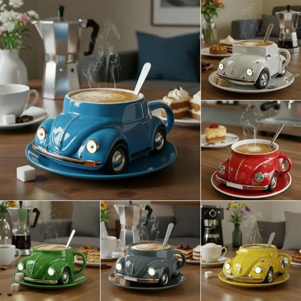 Car Shaped Coffee Mugs Creative Novelty Drinkware Mug Large Capacity Tea Milk Cup Funny Beer Cups Gifts for Office Home Bar