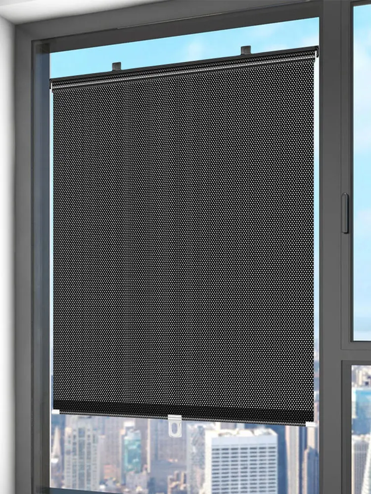Universal Roller Blinds Easy To Install Blackout Curtain Window Sun-shading Curtains for Bedroom Home Office Bathroom