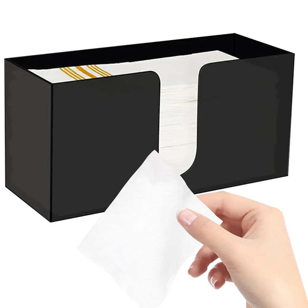 Countertop Paper Towel Dispenser Folded Napkin Dispenser Space Saving Paper Towels Storage Container for for Kitchen Bathroom