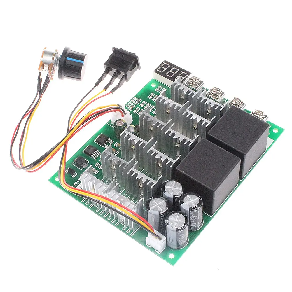 DC10V to 55V Motor Speed Controller with Digital Display and 60A Regulator for Various DC Motor Applications