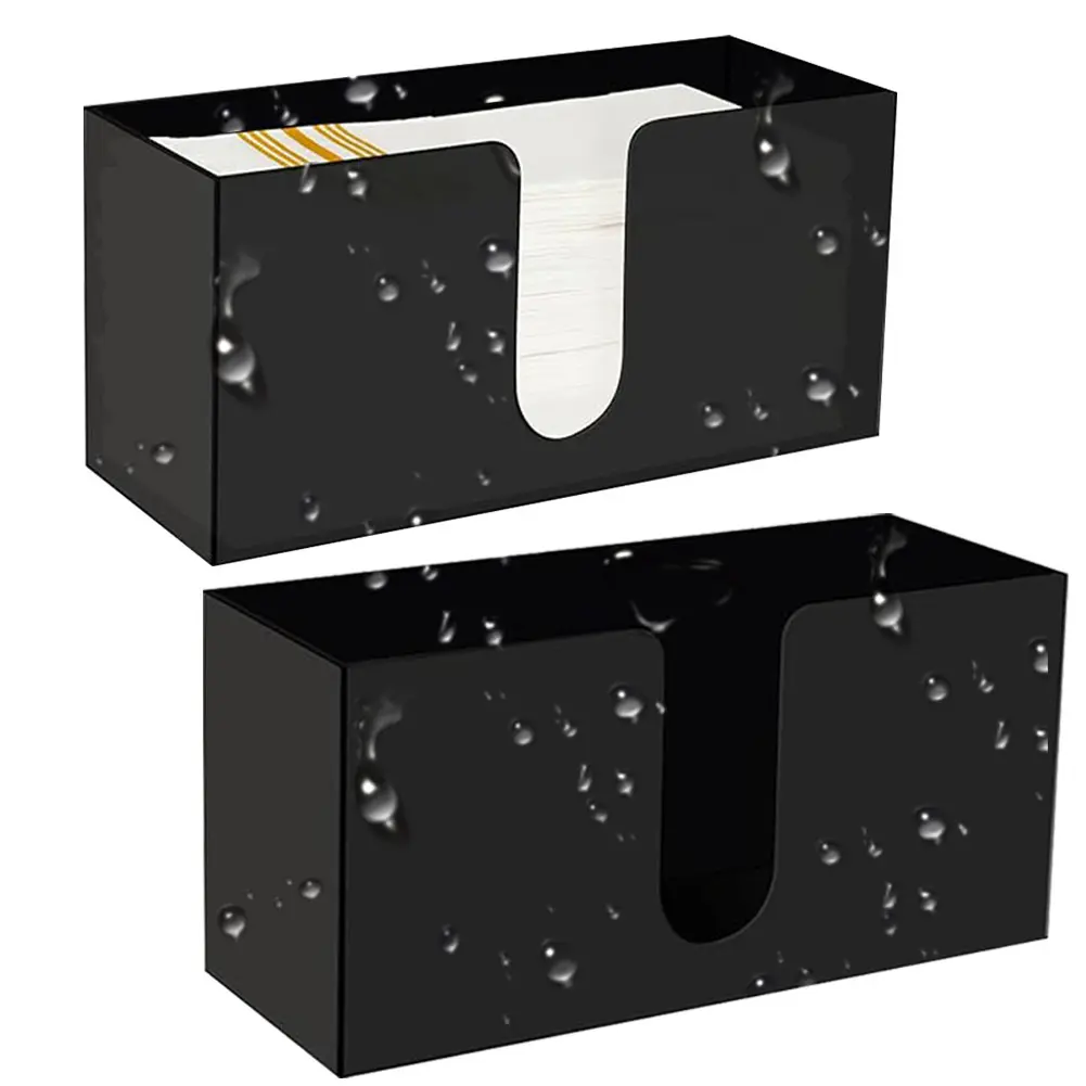 Countertop Paper Towel Dispenser Folded Napkin Dispenser Space Saving Paper Towels Storage Container for for Kitchen Bathroom