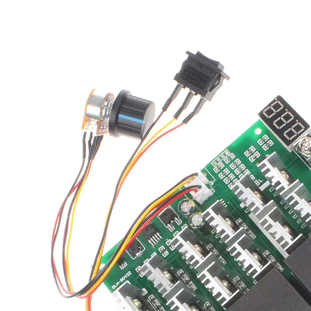 DC10V to 55V Motor Speed Controller with Digital Display and 60A Regulator for Various DC Motor Applications