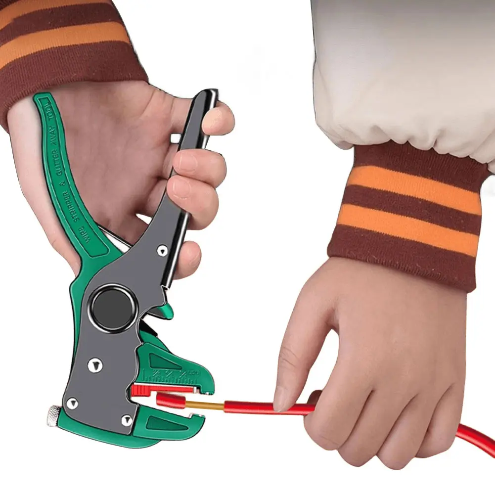 Adjustable Multifunctional Electric Cable Stripper and Cutter with Duckbill Design for Flat Wire Applications