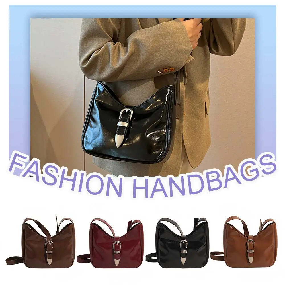 Shoulder Bag for Women with Adjustable Strap Crescent Bag Leather Crossbody Bag Satchel Purse for Work Travel