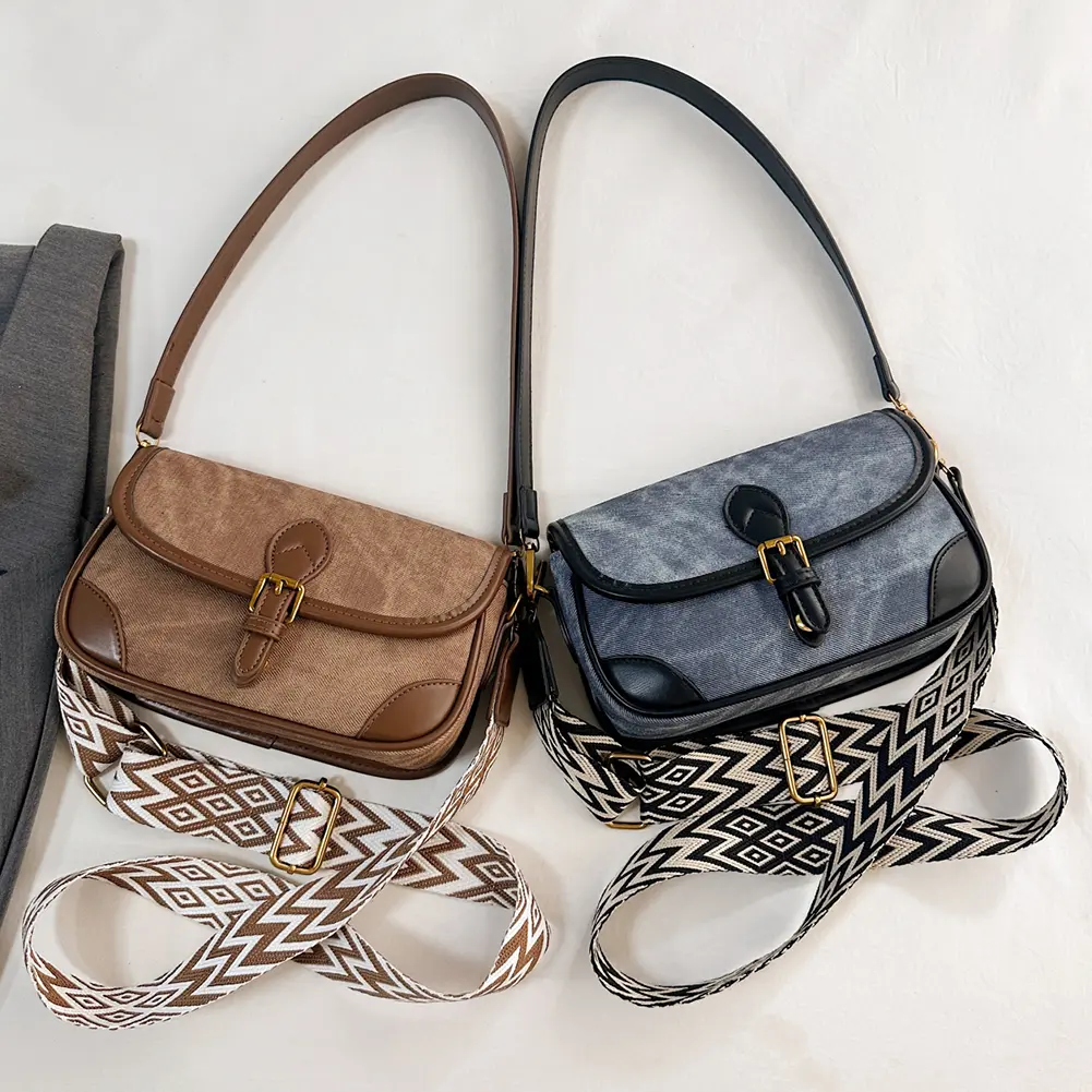 Women PU Shoulder Bag Fashion Crossbody Bag Large Capacity Casual Satchel Bag Patchwork Stylish Commuting Bag Small Square Bag