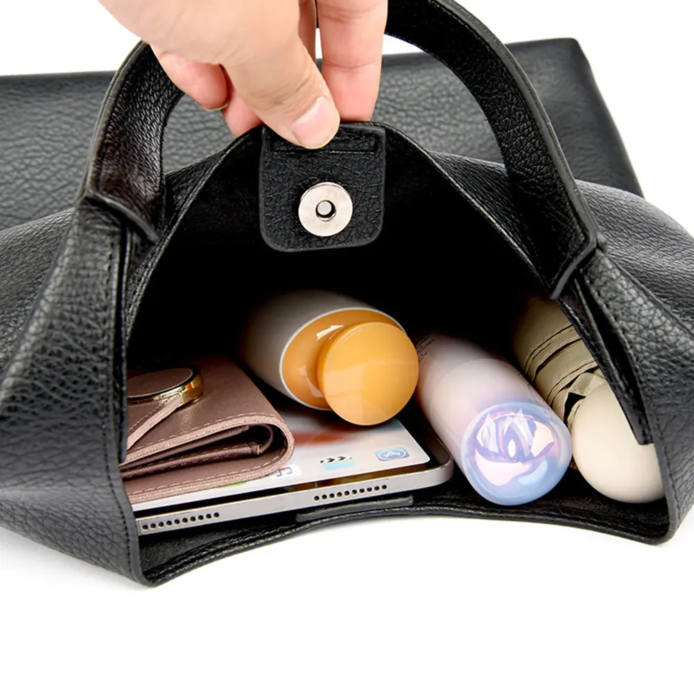 Hobo Bag for Women PU Leather Adjustable Strap Handbag Solid Underarm Bag Slouchy Tote Purse for Travel Commuting