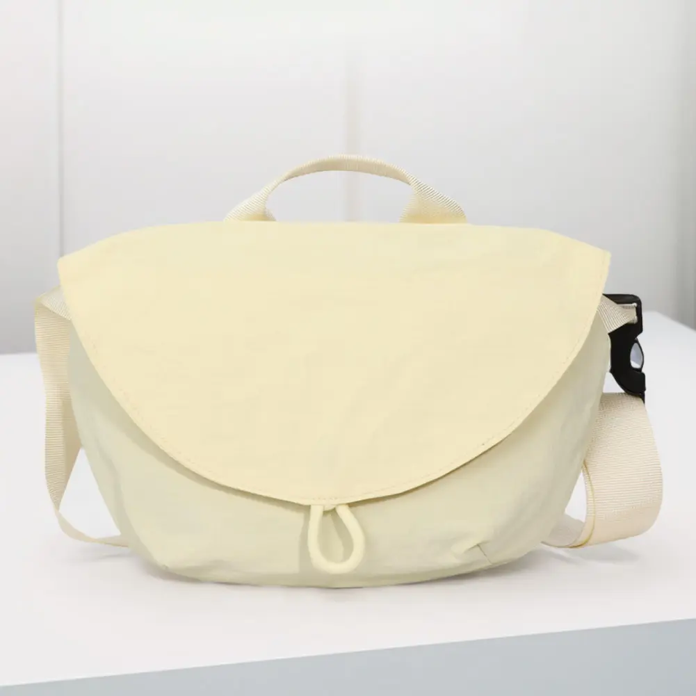 Nylon Small Crescent Crossbody Purses Bag Casual Simple Dumpling Bag Solid Crossbody Bag Adjustable Strap for Women Men Trendy