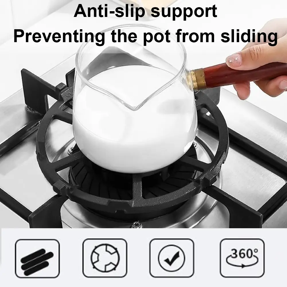 Cast Iron Wok Ring Non Slip Stove Wok Support Ring Cooktop Range Pan Frame Brackets for Gas Hob Pot Holder Cooker Wok Ring Stove